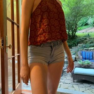 Rare Brandy Melville Red Medallion Print Cami